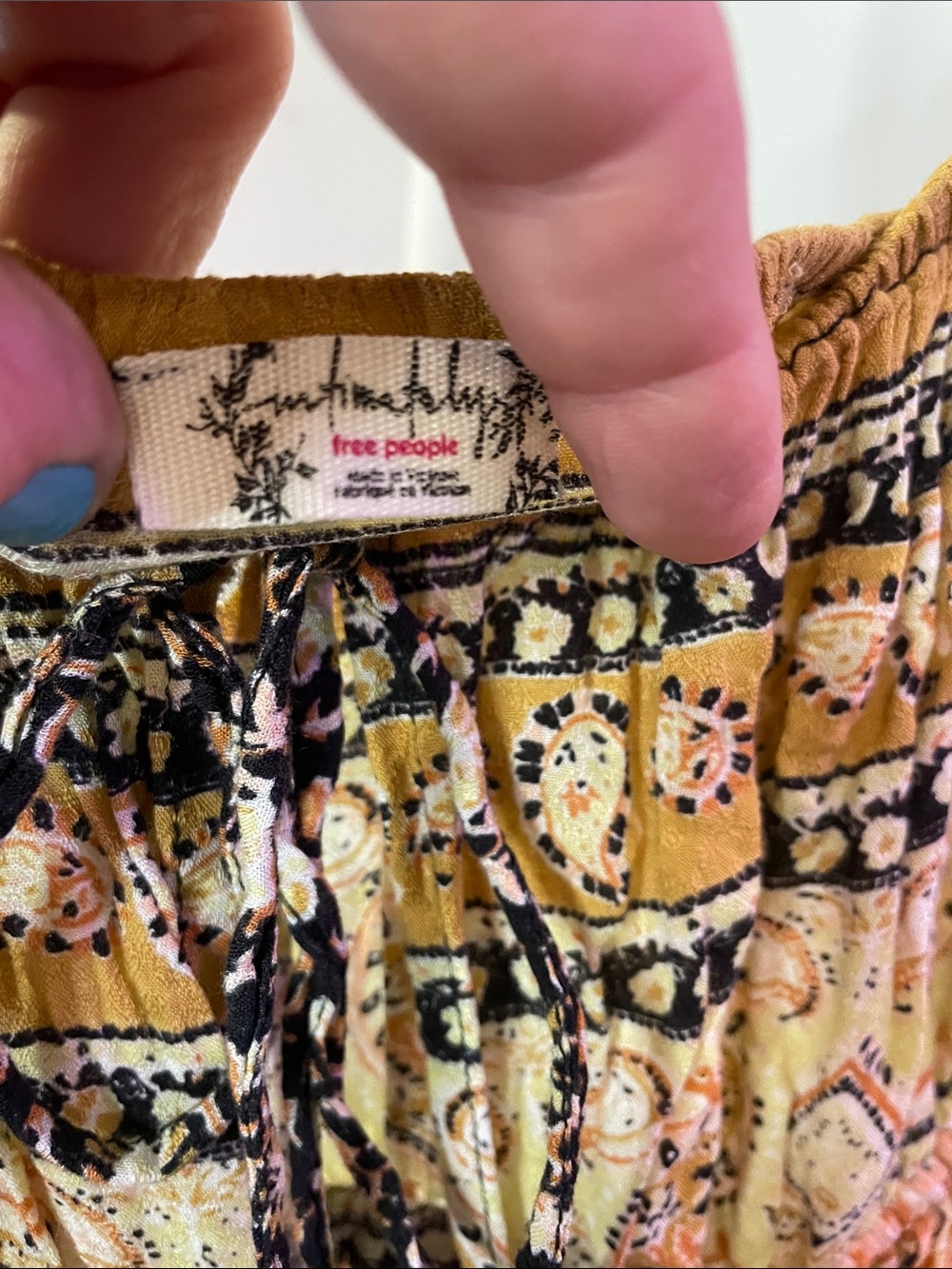 Free People Bali Mariposa Off-Shoulder Mini Dress - Picture 6 of 6